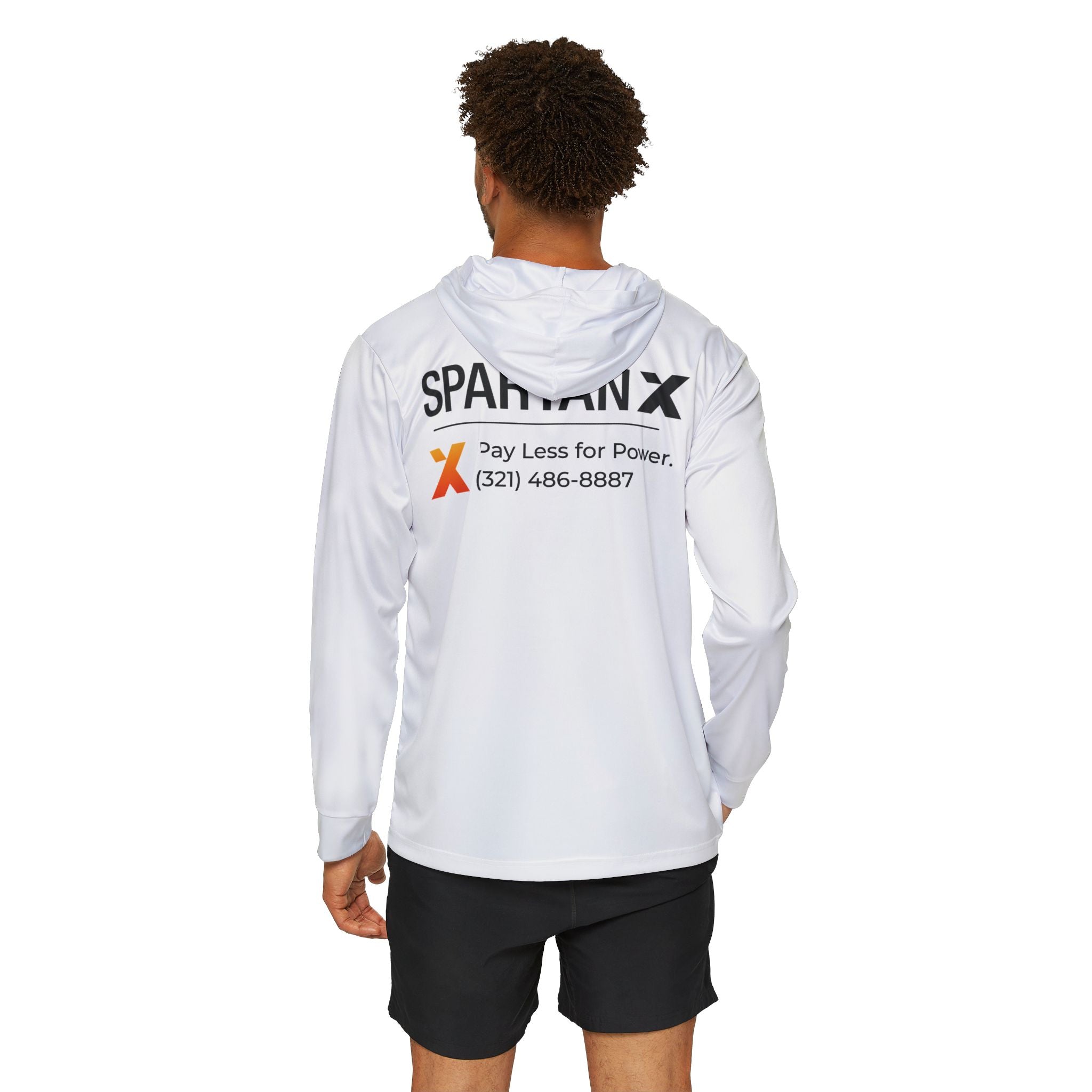 X Longsleeve Performance Hoodie, White