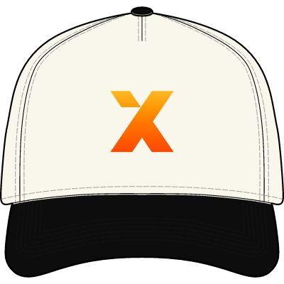 X Orange Gradient Framed Cap